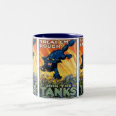 Leckerei "em Rough - Join the Tanks Zweifarbige Tasse (Mittel)
