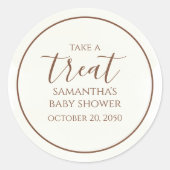 Leckerei für Babydusche Runder Aufkleber (Vorderseite)