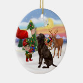 Leckerei für ein Schokoladenlabor Keramikornament (Rechts)