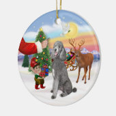 Leckerei für ein Silver Standard Poodle Keramik Ornament (Links)