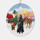 Leckerei für einen belgischen Schäferhund Keramik Ornament (Links)