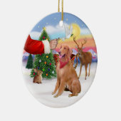 Leckerei für einen Golden Retriever Keramik Ornament (Rechts)