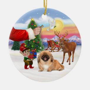 Leckerei für einen Pekingeser (#1) Keramikornament