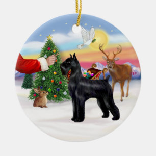 Leckerei für einen Riesenschwarzen Schnauzer Keramikornament