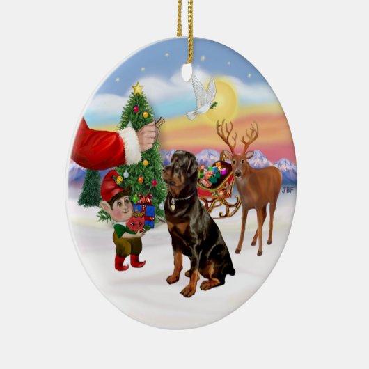 Leckerei für einen Rottweiler Keramikornament (Rechts)
