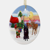 Leckerei für einen Schipperke Keramik Ornament (Rechts)