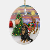 Leckerei für einen Schwarzen und Tan Cavalier King Keramikornament (Rechts)