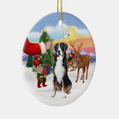 Leckerei für einen Schweizer Großhund Keramik Ornament (Rechts)