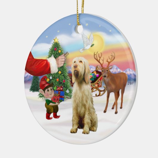 Leckerei für einen Spinone Italiano Keramikornament (Links)