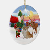 Leckerei für einen Spitz Keramikornament (Rechts)