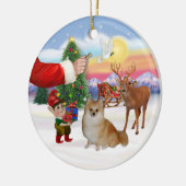 Leckerei für einen Spitz Keramikornament (Links)