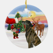 Leckerei für einen Windhund Keramik Ornament (Hinten)