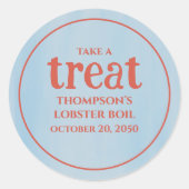 Leckerei für einfaches blaues Wasser Runder Aufkleber (Vorderseite)