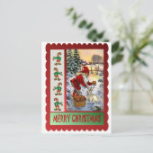 Leckerei für Kaninchen Feiertagspostkarte (Stehend Vorderseite)