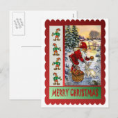 Leckerei für Kaninchen Feiertagspostkarte (Vorne/Hinten)