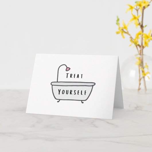 Leckerei - Grußkarte Karte (Gelbe Blume)