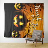 Leckerei Halloween Pumpkins Foto Hintergrund Wandteppich (Beispiel (Horizontal))