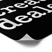 Leckerei Händlerangebot mit grafischer Paw-Grafik Poster (Ecke)
