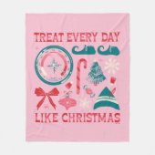 Leckerei jeden Tag wie Weihnachten Fleecedecke (Vorderseite)