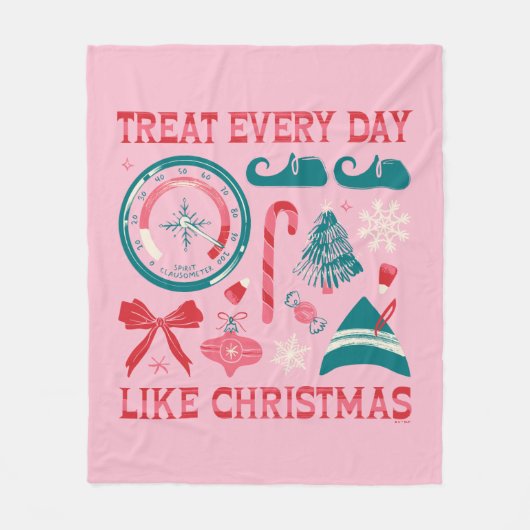 Leckerei jeden Tag wie Weihnachten Fleecedecke (Vorderseite)
