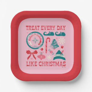 Leckerei jeden Tag wie Weihnachten Pappteller