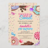 Leckerei Kid Chocolate Lollipop Sweet Second Birth Einladung (Vorne/Hinten)