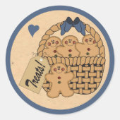 Leckerei-Körbchen Runder Aufkleber (Vorderseite)