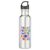 Leckerei Menschen mit Freundlichkeit Edelstahlflasche (Vorderseite)