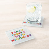 Leckerei Menschen mit Freundlichkeit Glasuntersetzer (Schrägansicht)