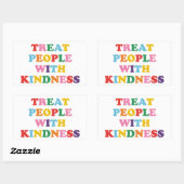 Leckerei Menschen mit Freundlichkeit Rechteckiger Aufkleber (Blatt)