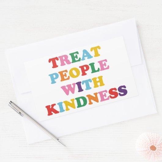 Leckerei Menschen mit Freundlichkeit Rechteckiger Aufkleber (Umschlag)