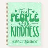 LECKEREI MENSCHEN MIT KINDNESS RETRO GROOVY CUSTOM NOTIZBLOCK (Vorderseite)