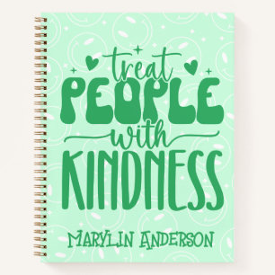 LECKEREI MENSCHEN MIT KINDNESS RETRO GROOVY CUSTOM NOTIZBLOCK