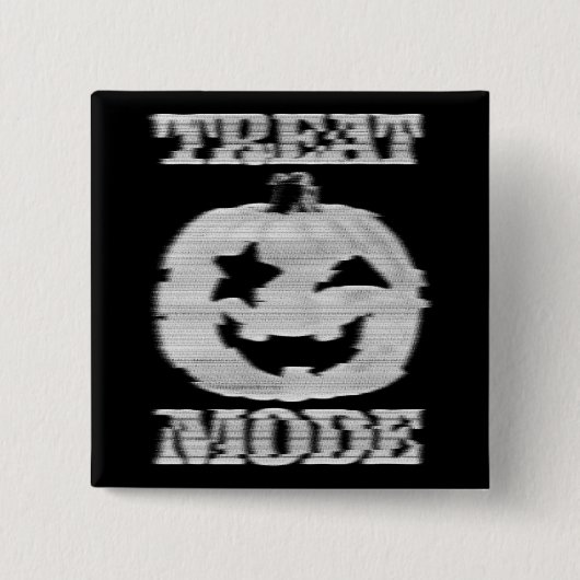 Leckerei Mode Glitchy Pumpkin Button (Vorderseite)