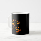 Leckerei oder Trick und Jack-O-Lantern Augen und L Kaffeetasse (Vorderseite Links)