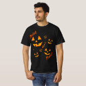 Leckerei oder Trick und Jack-O-Lantern Augen und L T-Shirt (Vorne ganz)