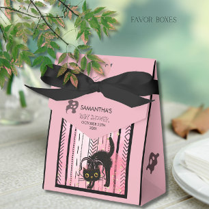 Leckerei "Pink Pumpkin & Black Cat Halloween" Geschenkschachtel
