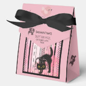 Leckerei "Pink Pumpkin & Black Cat Halloween" Geschenkschachtel (Vorderseite)
