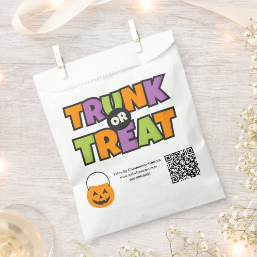 Leckerei QR Code Gemeindeveranstaltung Geschenktütchen (Ausgeschnitten)