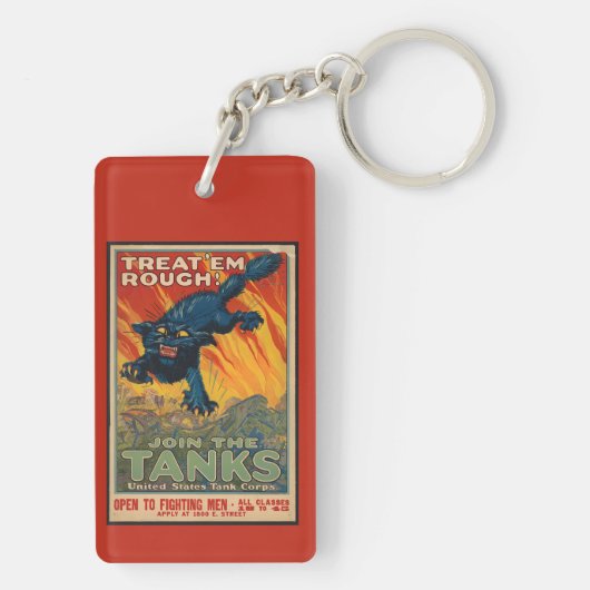 Leckerei sie rau - Schließen Sie sich den Tanks an Schlüsselanhänger (Rückseite)