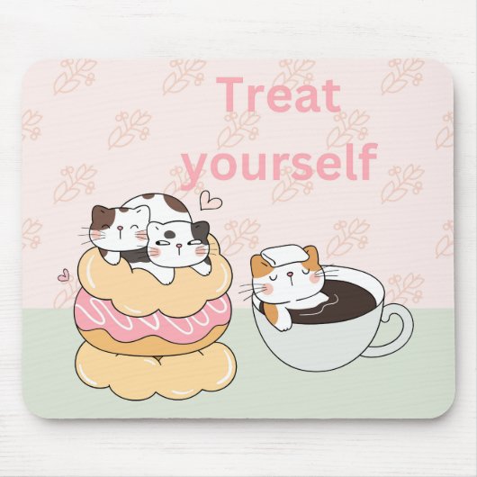Leckerei Sie selbst Katzen Mousepad (Vorne)