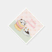 Leckerei Sie selbst Katzen Serviette (Ecke)