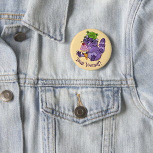Leckerei Sie selbst, Lila Raccoon mit Eiscreme Button