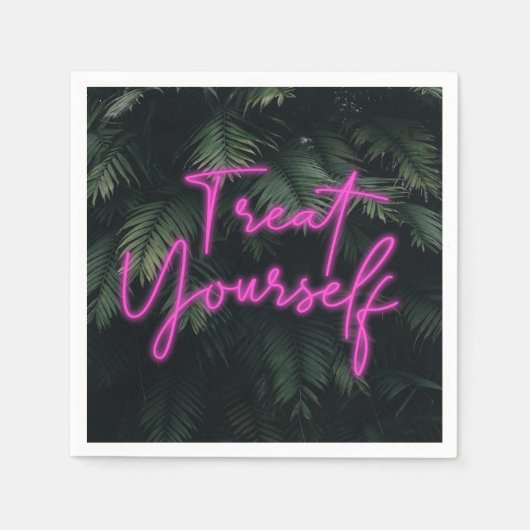 Leckerei Sie selbst Tropischer Neon Sign Wall Art Serviette (Vorderseite)