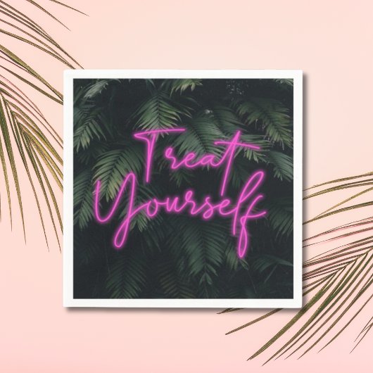 Leckerei Sie selbst Tropischer Neon Sign Wall Art  Serviette