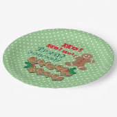 "Leckerei Sie selbst" Weihnachtsgebäck und Dots Pappteller (Schrägansicht)