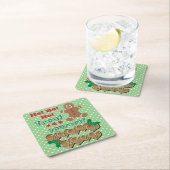 "Leckerei Sie selbst" Weihnachtsgebäck und Dots Rechteckiger Pappuntersetzer (Vor Ort)