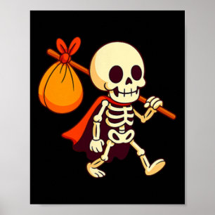 Leckerei Trick or Skeleton Shirt Niedlich Hallowee Poster