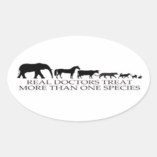 Leckerei von Ärzten (Veterinärmedizinern) mehr als Ovaler Aufkleber