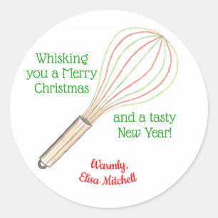 Leckerei "Whisking You a MerChristmas" Runder Aufkleber